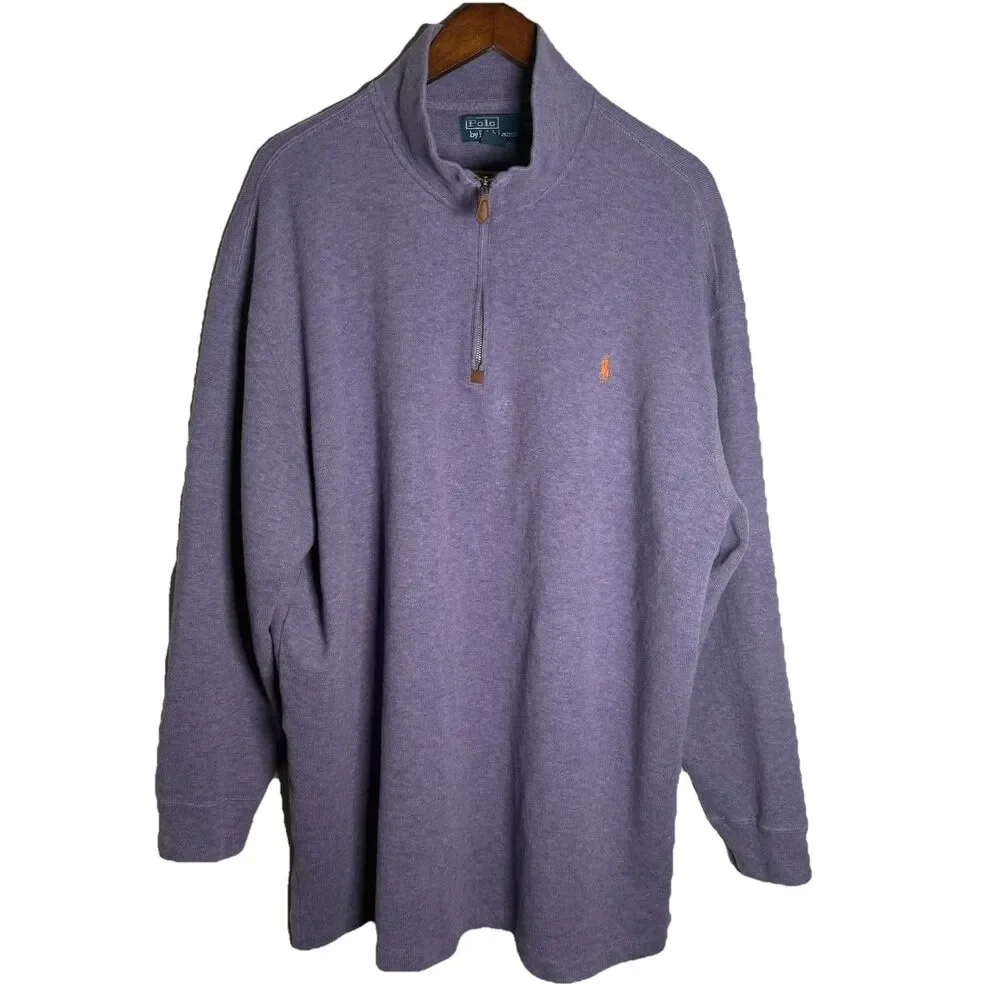 Polo Ralph Lauren Purple Lilac Pullover Mens Size 3XB Big Preppy Tennis Brunch
